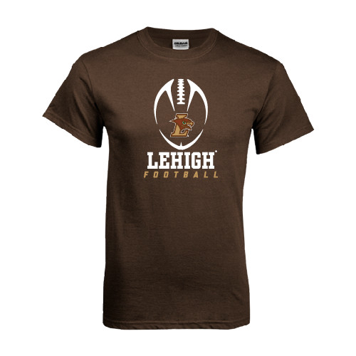  Brown T Shirt - Lehigh Football Stacked w/Ball