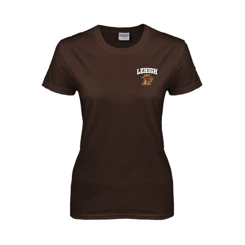  Womens Short Sleeve Brown Tee - Official Logo