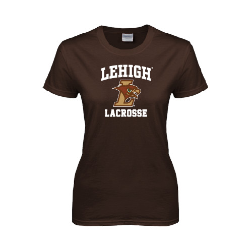  Womens Short Sleeve Brown Tee - Lacrosse