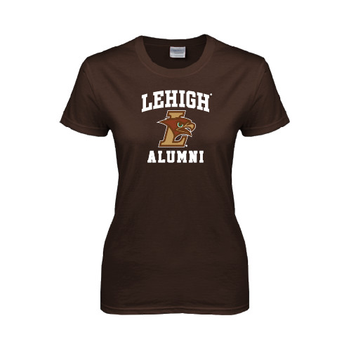  Womens Short Sleeve Brown Tee - Alumni