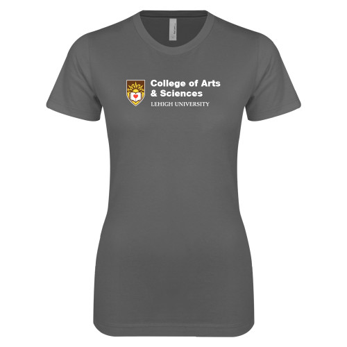  Next Level Womens Charcoal Boyfriend Tee - Lehigh University College of Arts and Sciences