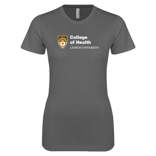  Next Level Womens Charcoal Boyfriend Tee - Lehigh University College of Health