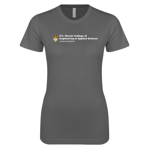  Next Level Womens Charcoal Boyfriend Tee - Lehigh University College of Engineering