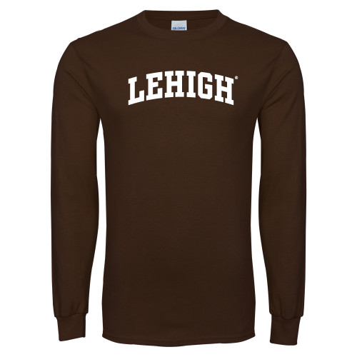  Brown Long Sleeve T Shirt - Arched Lehigh