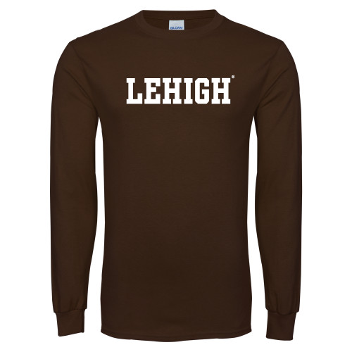  Brown Long Sleeve T Shirt - Flat Lehigh