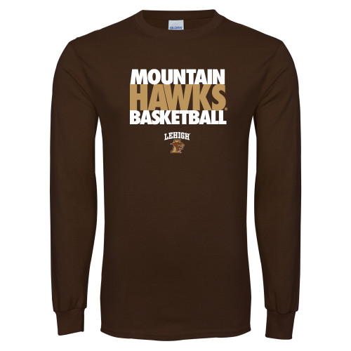  Brown Long Sleeve T Shirt - Mountain Hawks Basketball