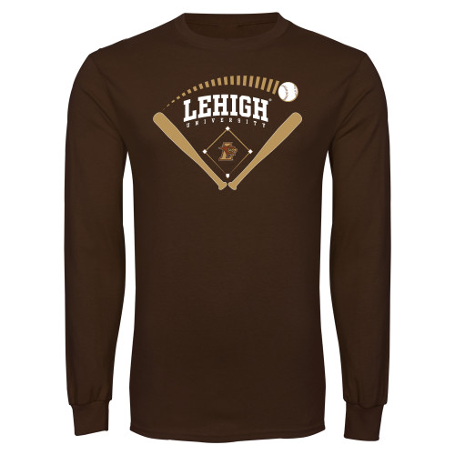  Brown Long Sleeve T Shirt - Lehigh University Baseball Field