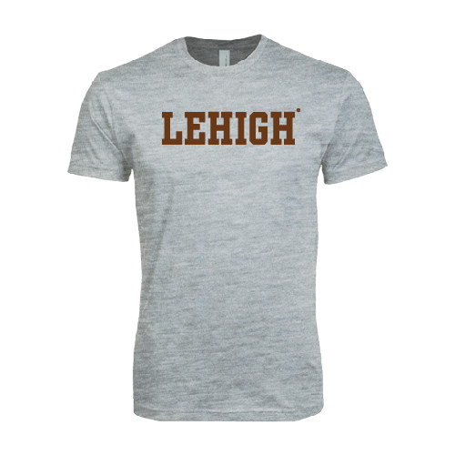  Next Level Heather Grey SoftStyle T Shirt - Flat Lehigh