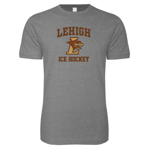  Next Level Heather Grey SoftStyle T Shirt - Ice Hockey