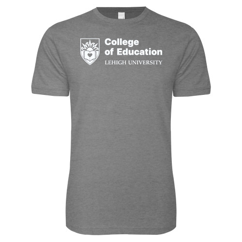  Next Level Heather Grey SoftStyle T Shirt - Lehigh University College of Education