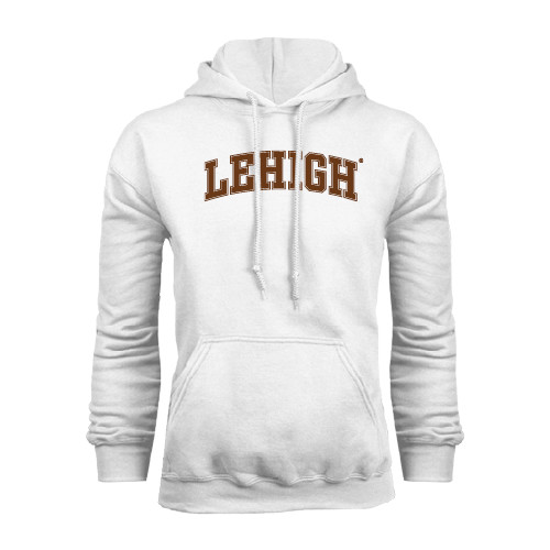  White Fleece Hoodie - Arched Lehigh