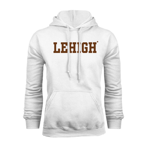  White Fleece Hoodie - Flat Lehigh