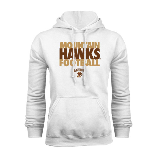  White Fleece Hoodie - Mountain Hawks Football