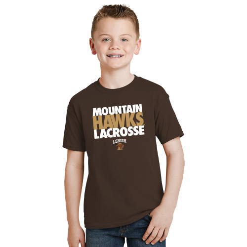  Youth Brown T Shirt - Mountain Hawks Lacrosse