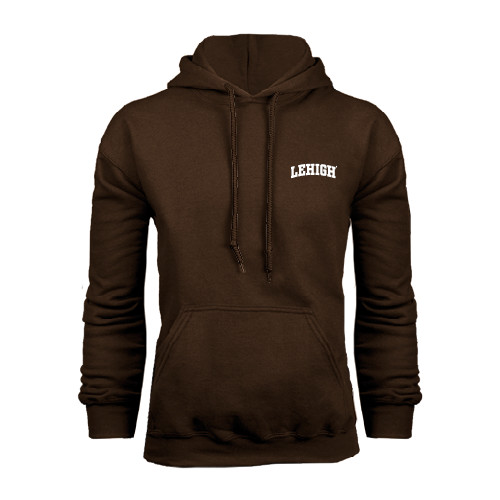  Brown Fleece Hoodie - Arched Lehigh