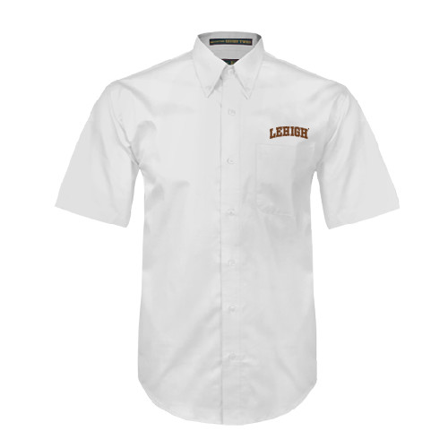  White Twill Button Down Short Sleeve - Arched Lehigh