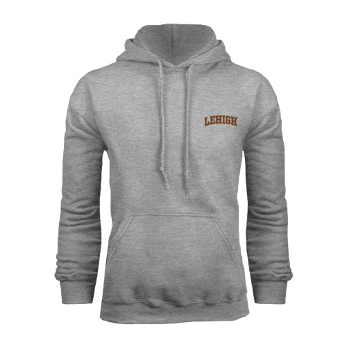  Grey Fleece Hoodie - Arched Lehigh