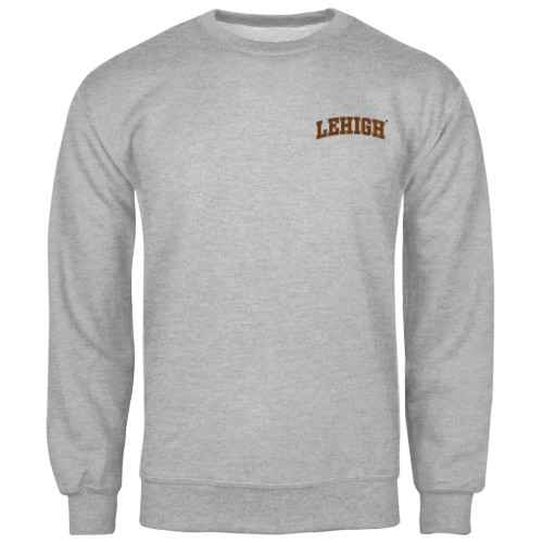  Grey Fleece Crew - Arched Lehigh