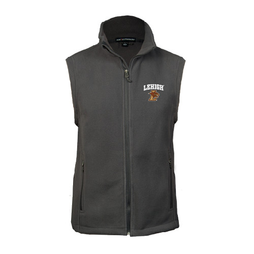  Charcoal Fleece Full Zip Vest - Official Logo