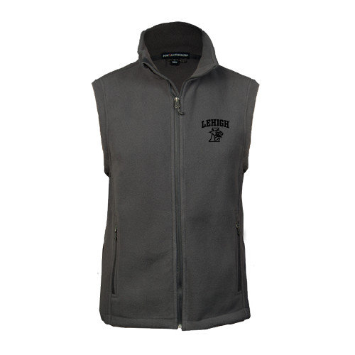  Charcoal Fleece Full Zip Vest - Official Logo