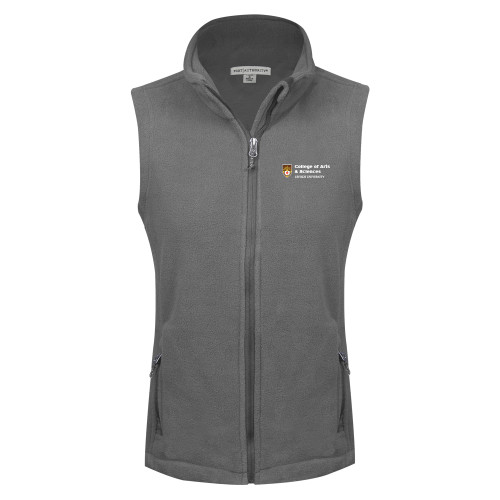  Womens Charcoal Fleece Full Zip Vest - Lehigh University College of Arts and Sciences