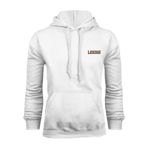  White Fleece Hoodie - Flat Lehigh