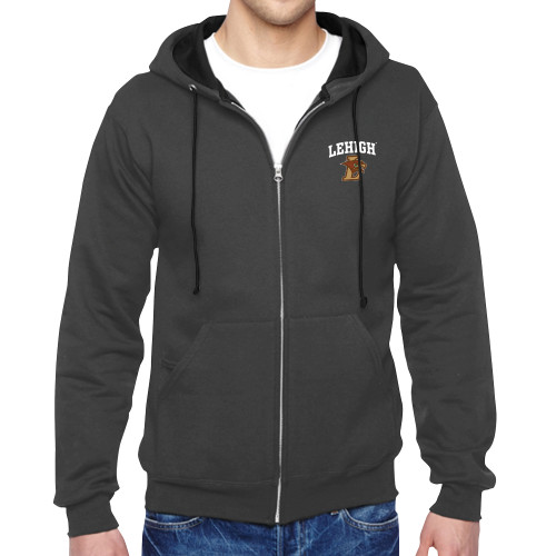  Charcoal Fleece Full Zip Hoodie - Official Logo