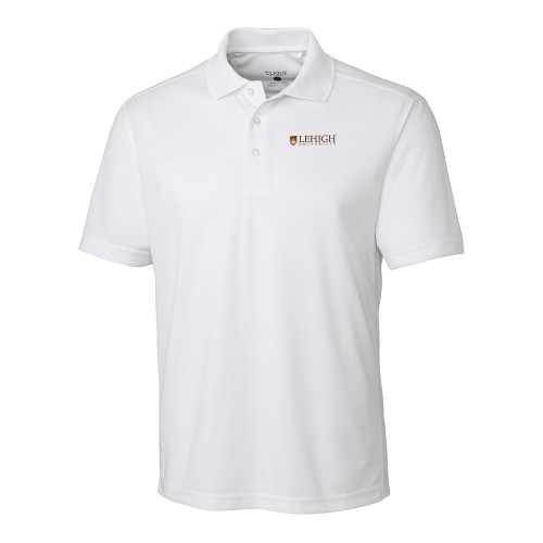  C&B White Clique Ice Pique Polo - Lehigh University Institutional Mark