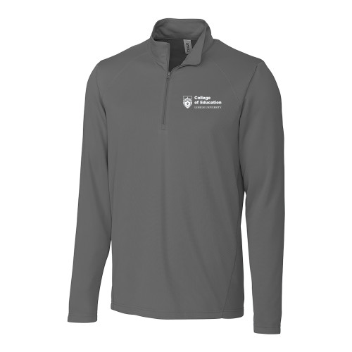  C&B Titan Grey Clique Ice Pique Half Zip - Lehigh University College of Education