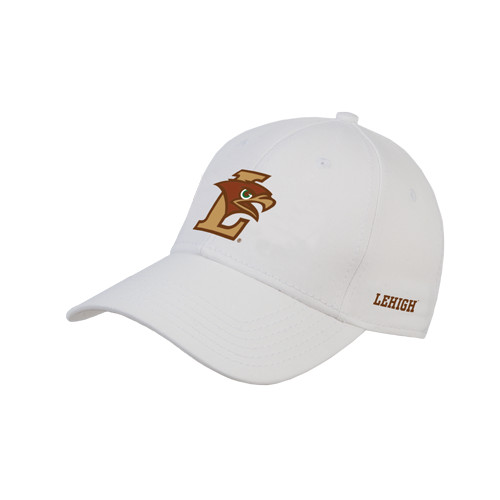  White Structured Adjustable Pro Style Hat - L Hawk