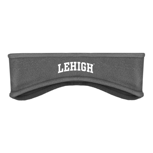  Charcoal Stretch Fleece Headband - Arched Lehigh