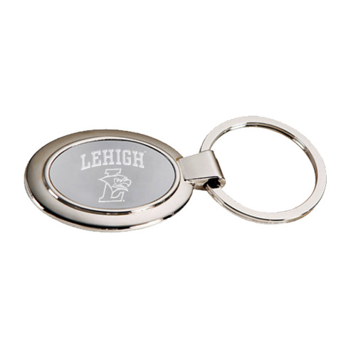  Dual Tone Mirrored Oval Key Holder - Official Logo Engraved