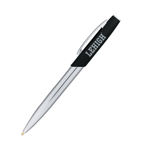  Geneva Black Twist Pen - Flat Lehigh Engraved