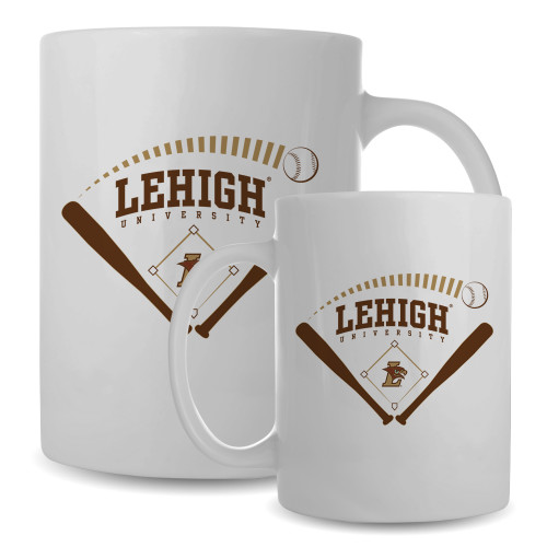  Full Color White Mug 15oz - Lehigh University Baseball Field