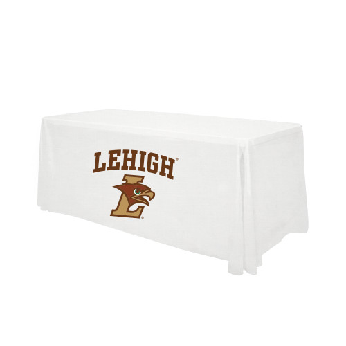  White 6 foot Table Throw - Official Logo