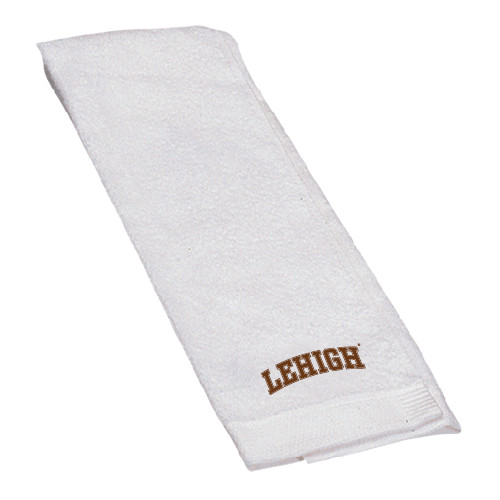  White Golf Towel - Arched Lehigh