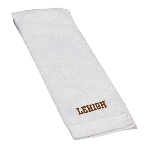  White Golf Towel - Flat Lehigh