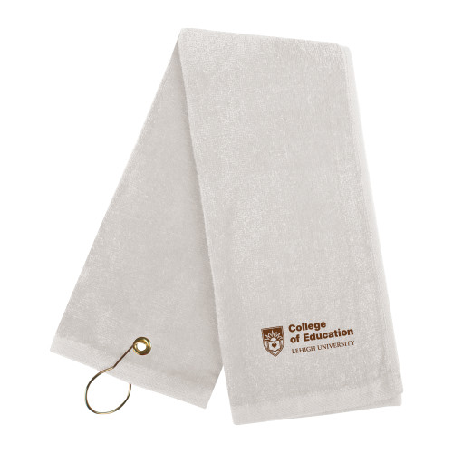  White Golf Towel - Lehigh University College of Education