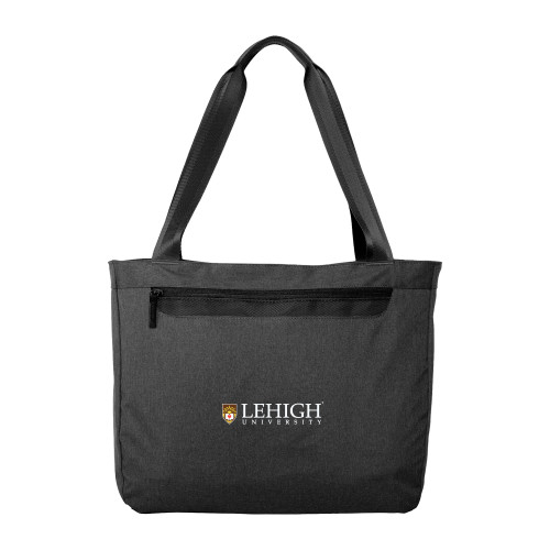  Executive Graphite Heather Laptop Tote - Lehigh University Institutional Mark