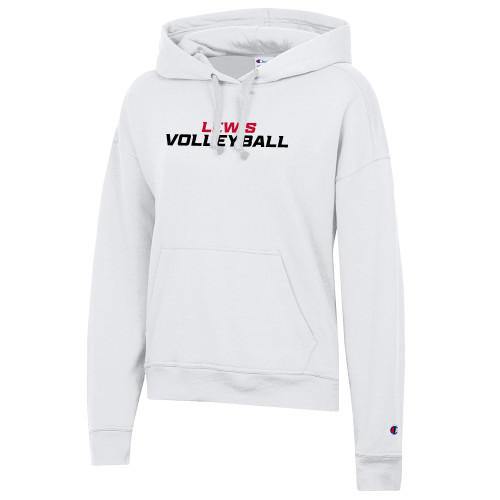 Lewis Champion Womens White Powerblend Pullover Hood-XS