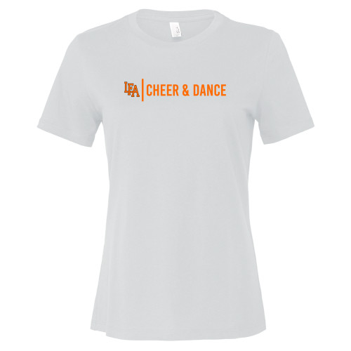  Bella + Canvas Womens White Relaxed Cotton T Shirt - LFA Cheer & Dance 