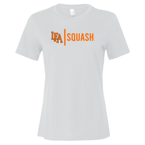  Bella + Canvas Womens White Relaxed Cotton T Shirt - LFA Squash 