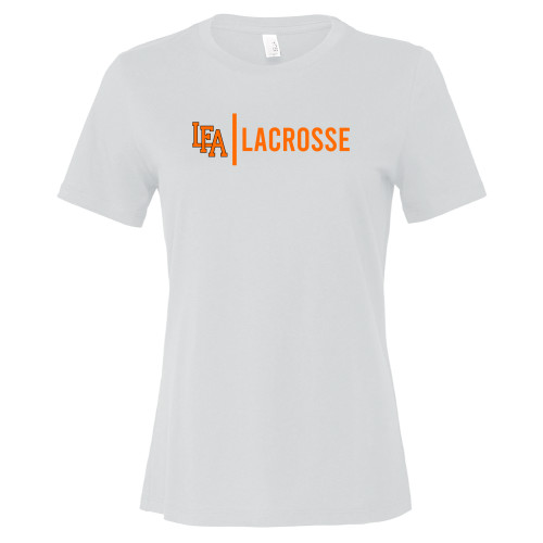  Bella + Canvas Womens White Relaxed Cotton T Shirt - LFA Lacrosse 