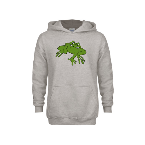  Youth Grey Fleece Hood - Caxy Frog
