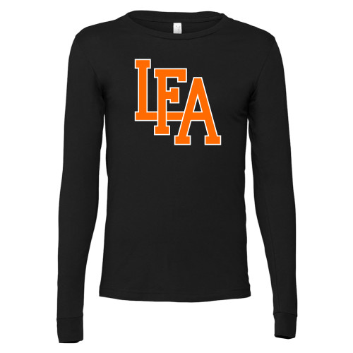  Bella + Canvas Black Jersey Cotton Long Sleeve T Shirt - LFA Mark