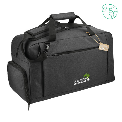  Aft Recycled PET 21 Inch Charcoal Duffel - Caxys Wordmark with Frog 