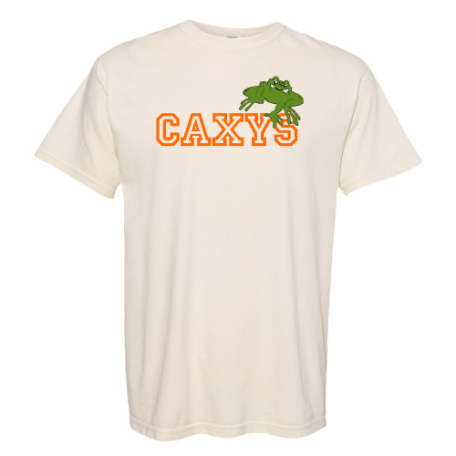  Comfort Colors Ivory T Shirt - Caxys Wordmark with Frog 