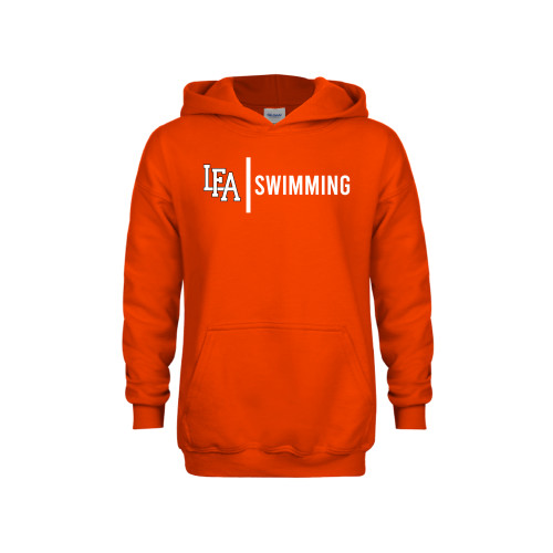  Youth Orange Fleece Hoodie - LFA Swimming