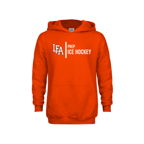  Youth Orange Fleece Hoodie - LFA Prep Ice Hockey 