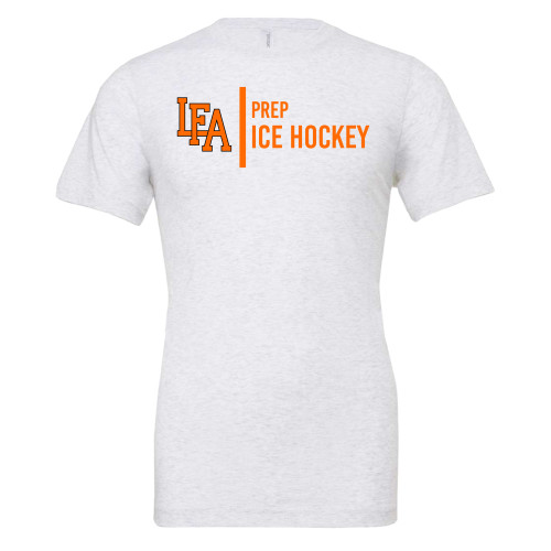  Bella + Canvas Ash Grey Jersey Cotton T Shirt - LFA Prep Ice Hockey 